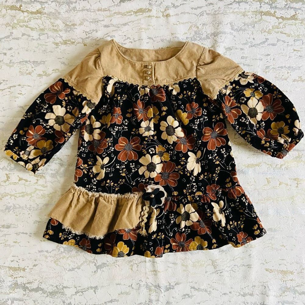 60s style groovy flower power dress